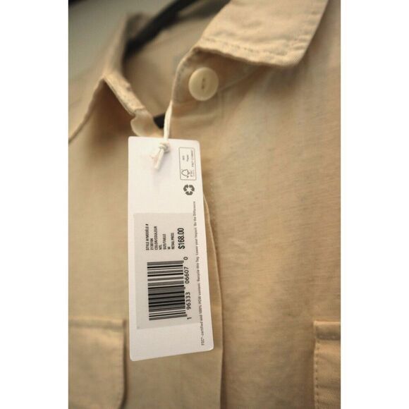 Outerknown 2130104 Women's Sz Medium Beige S/S Linen Button-Up Jumpsuit - Picture 8 of 11